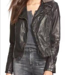 Free People faux leather moto jacket